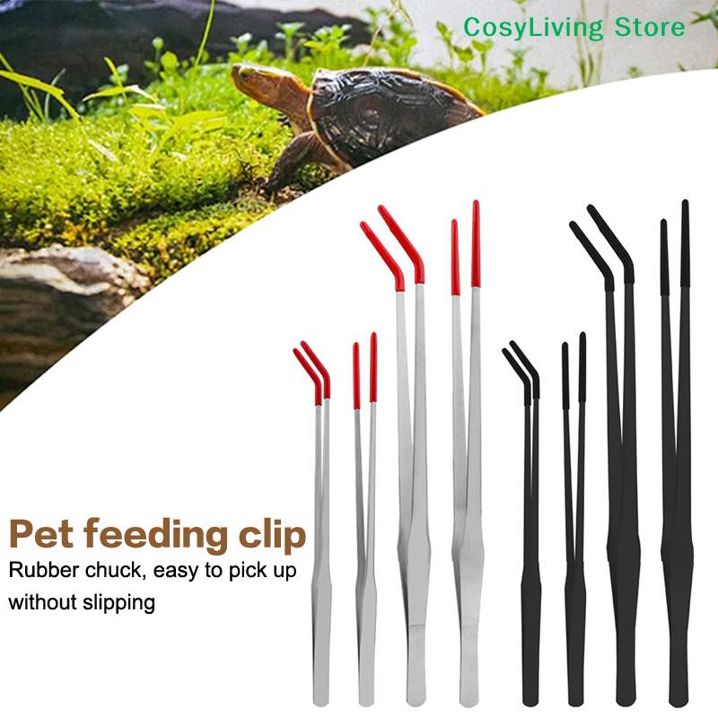 Feeding Tong Stainless - Reptile Feeding Tongs With Rubber Tip