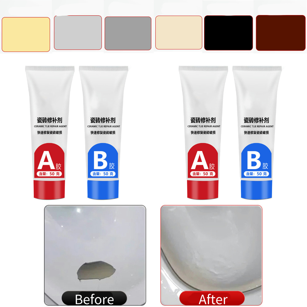 Ceramic Tile Floor - 100g Tile Repair Agent AB Adhesive