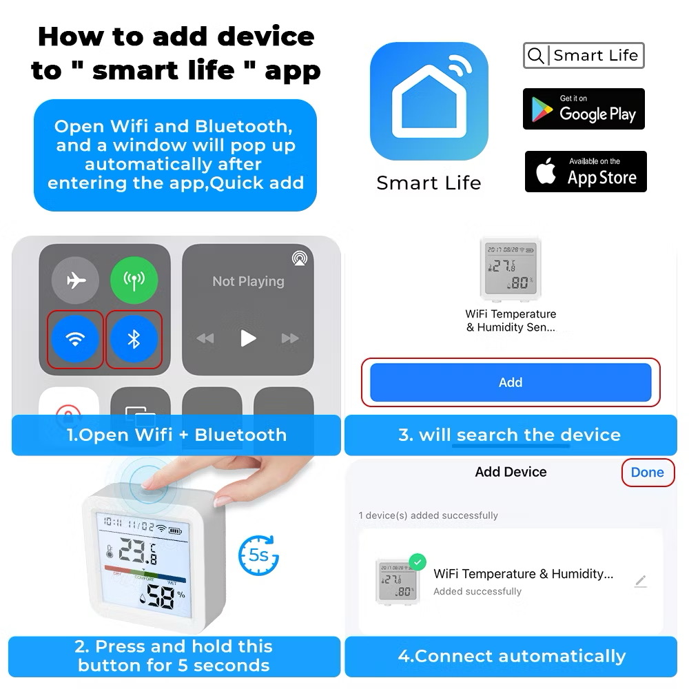 Tuya WiFi Temperature Humidity - Digital Hygrometer Probe ulasan dan harga