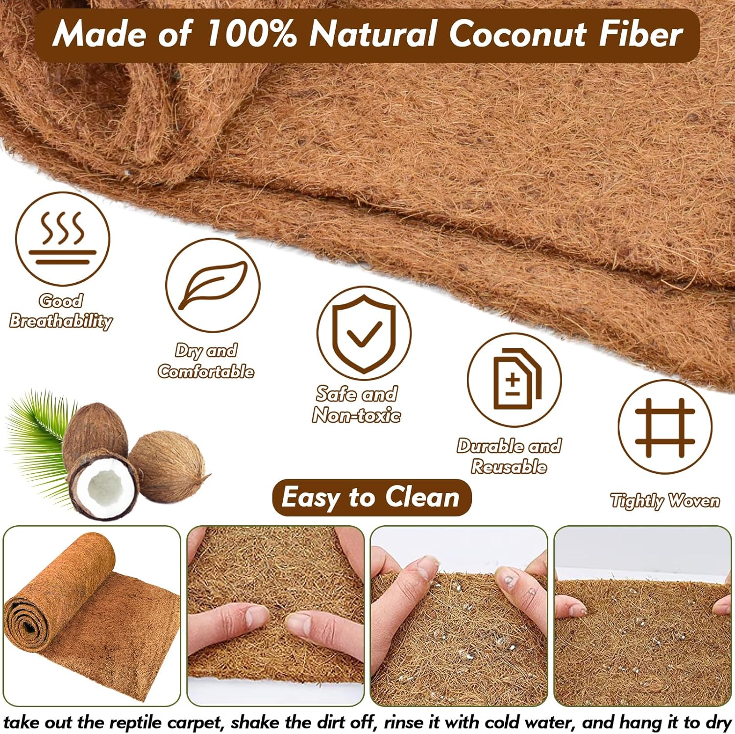 3 Rolls Reptile Carpet, 24x48i - Substrate Coconut Fiber ulasan dan harga