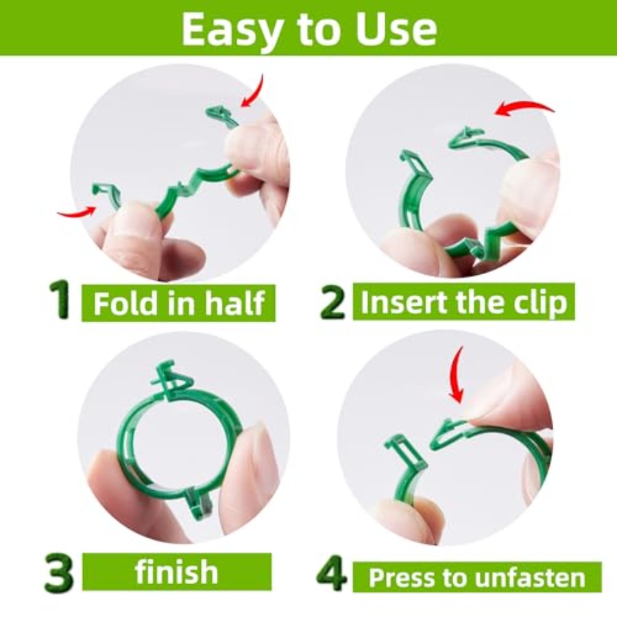 100 Pcs Plant Support Clips Pl - Vine Climbing Plastic ulasan dan harga
