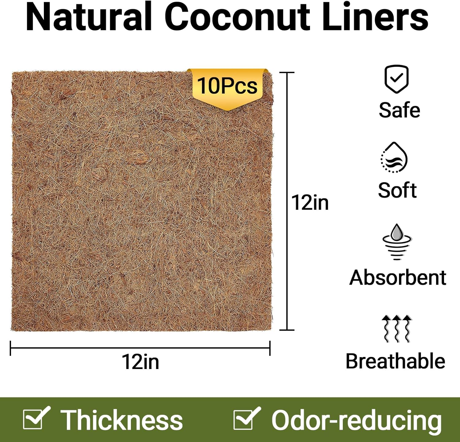 10 Pcs Reptile Carpet, 12x12 i - Substrate Coconut Fiber ulasan dan harga