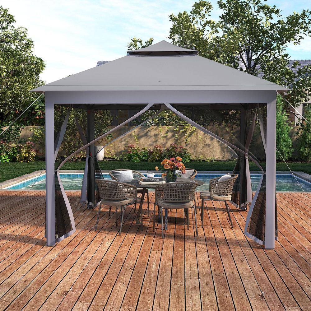 ft 11 ft Pop up Gazebo, Portab - Screen Top Mesh ulasan dan harga