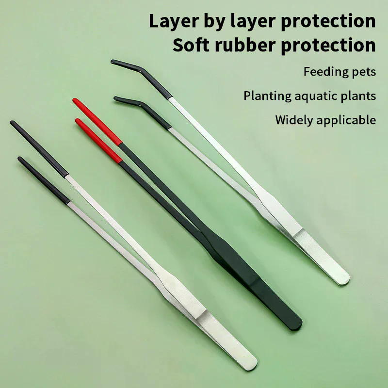 Straight and Curved Aquarium T - Feeding Tong Stainless ulasan dan harga