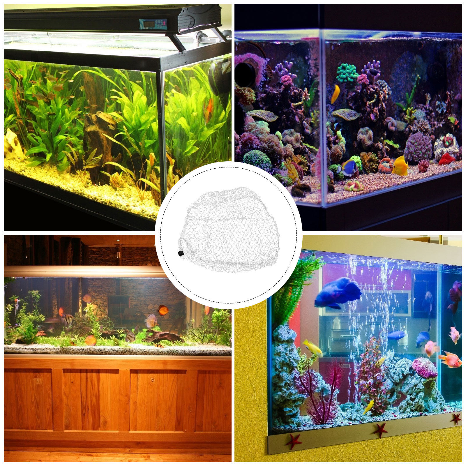 40x20cm Lightweight Nylon Aqua - Screen Top Mesh ulasan dan harga