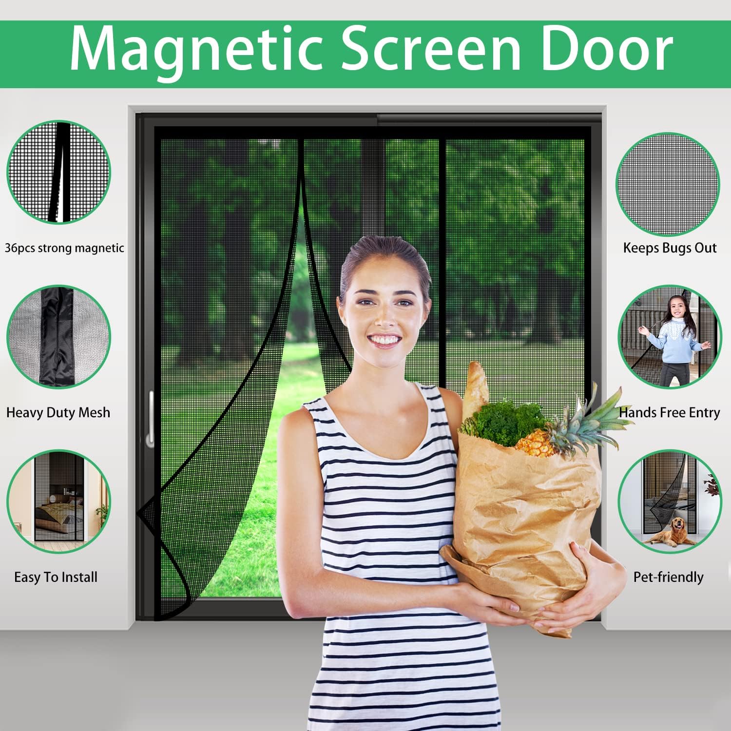 Fiberglass Magnetic Screen Doo - Screen Top Mesh ulasan dan harga
