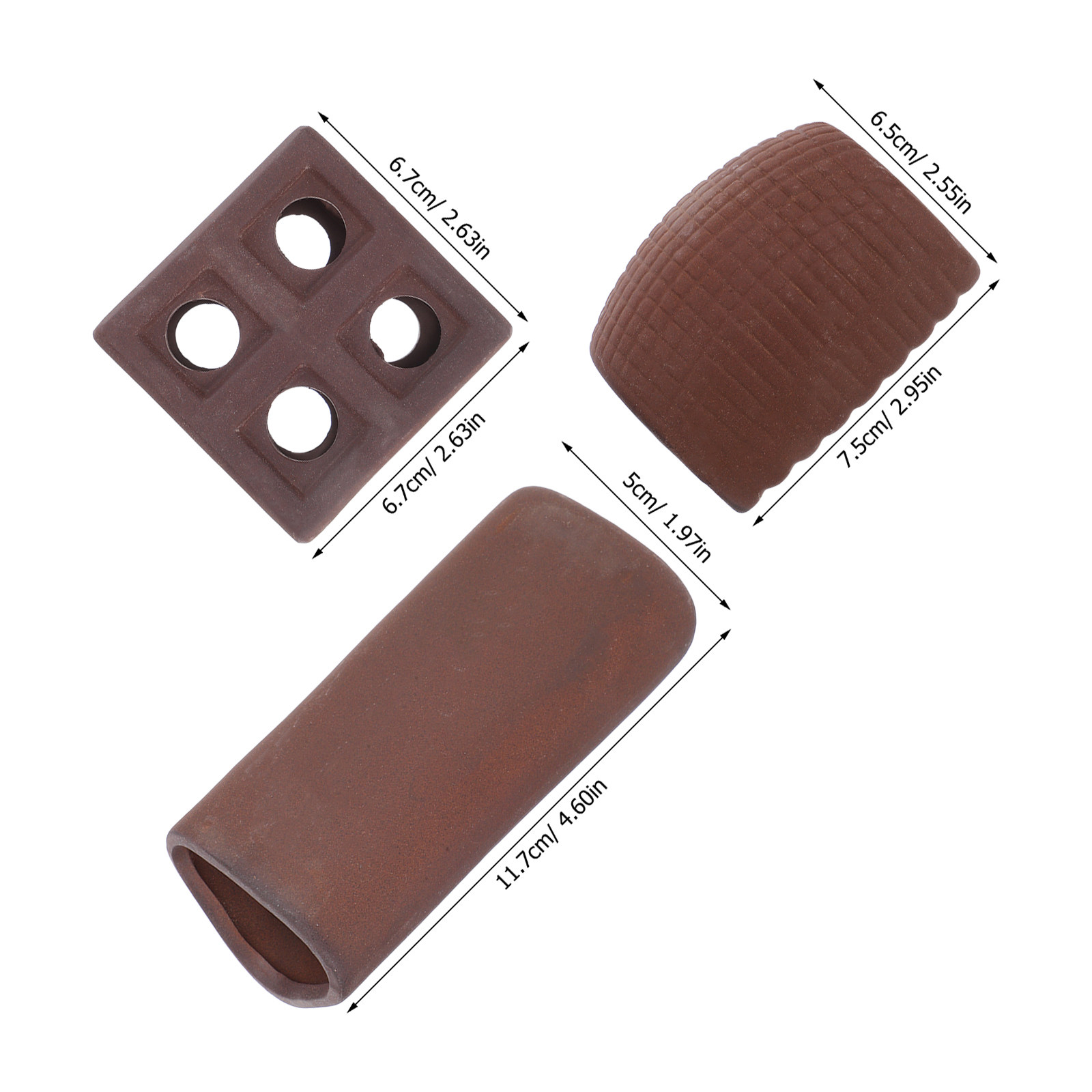 3Pcs Aquarium Decorative Rocke - Hide Cave Ceramic ulasan dan harga